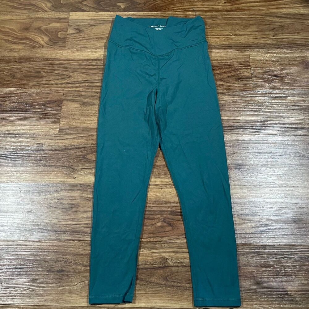 American Eagle Legging Lightweight Everything Green Polyester Women M 7/8 Length